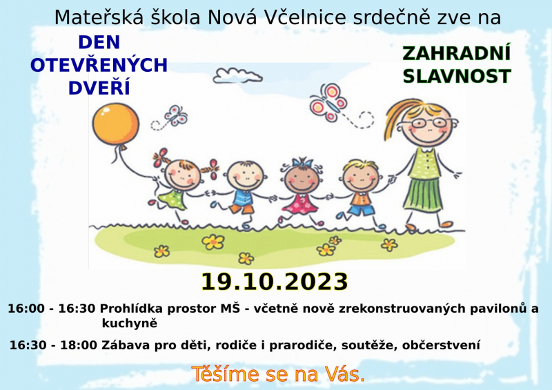 DEN OTEVŘENÝCH DVEŘÍ A ZAHRADNÍ SLAVNOST 